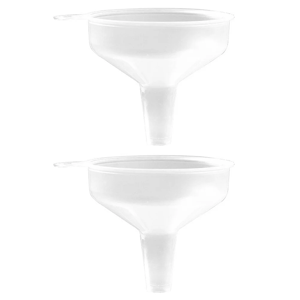 100Pcs Transfer Funnels Transparent Plastic Mini Handle Filling Bottles Liquid Transfer Laboratory Kitchen Essential
