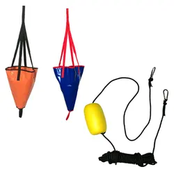 Kayak Canoe Boat Yacht PVC Sea Anchor Drogue Drifting Brake Suit with 30 Feet Retrieving Tow Throw Line