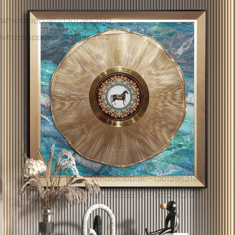 entrance decorative painting guest restaurant mural art installation three-dimensional advanced physical hanging painting