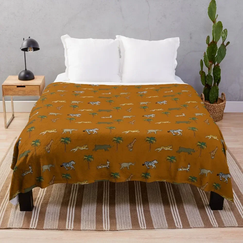

Darjeeling Limited Luggage Pattern Fan Art Throw Blanket Durable Warm Blanket for Daily Home Use