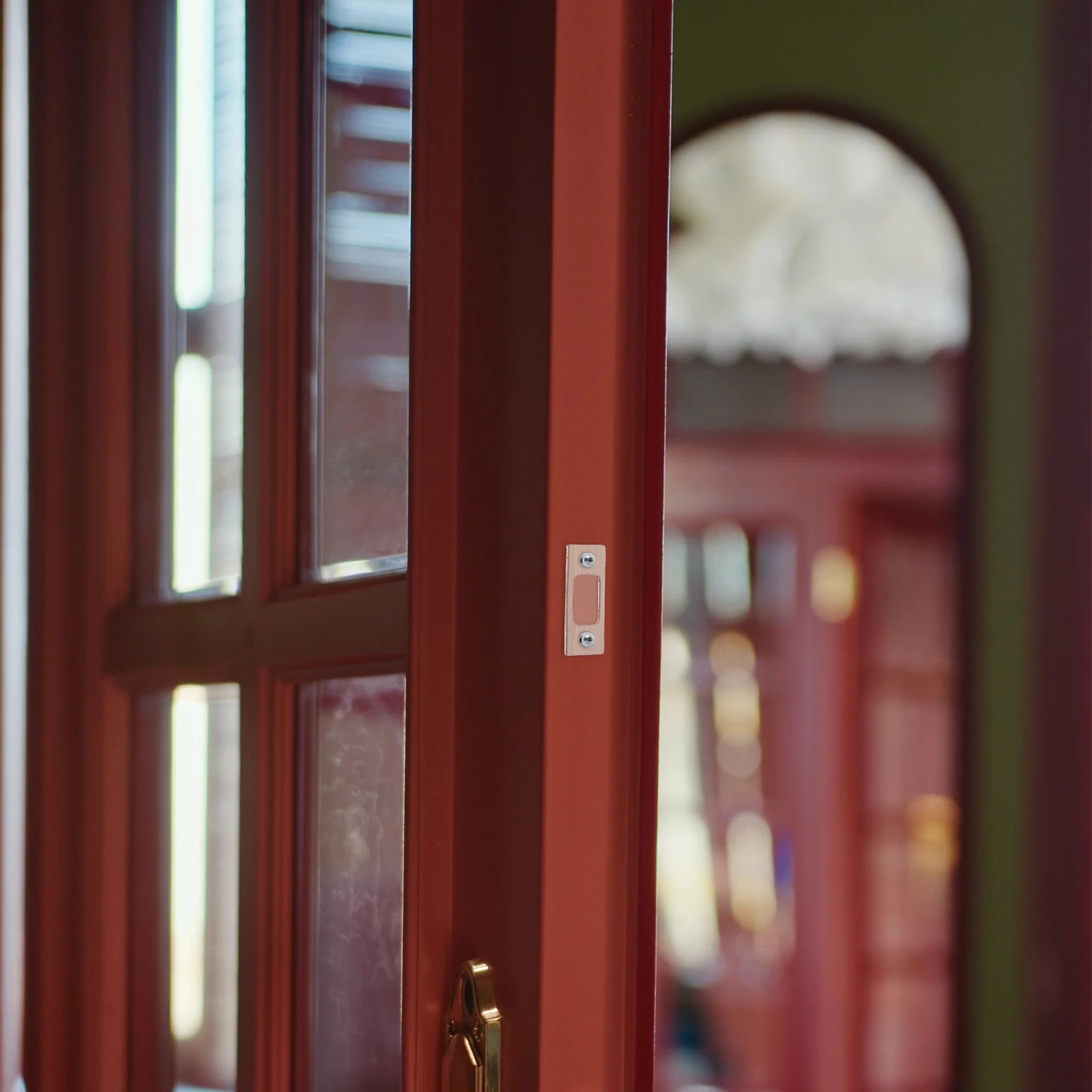 1 Set Metal Repair Strike Front Door Reinforcement Security Strike Plate Durable Stainless Steel Door Latch Plate For Interior