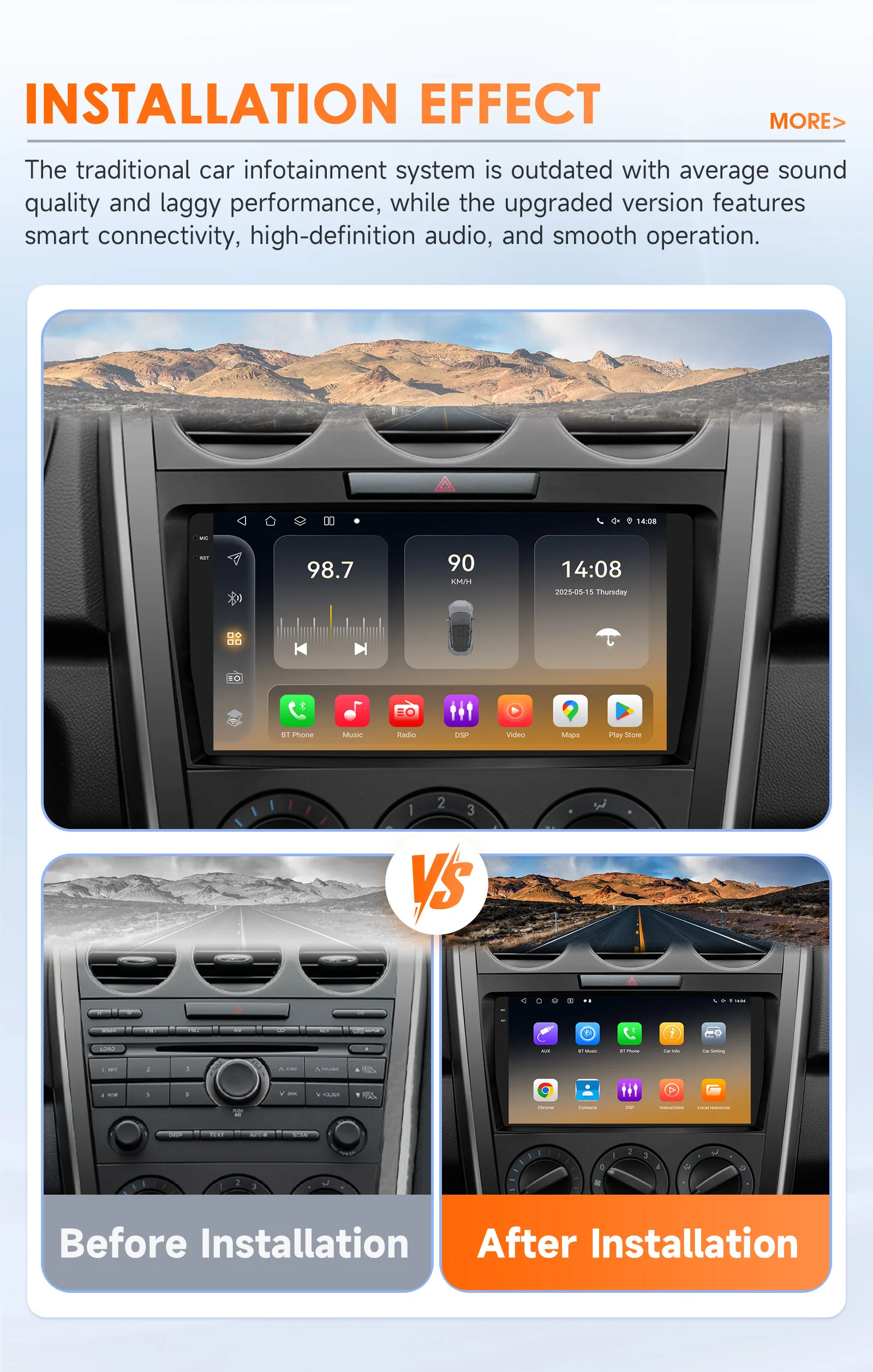 Hizpo 2 din Android 14 Auto Radio Voor Mazda CX-7 CX7 2008-2015 Carplay 4G Auto Multimedia GPS 2din Autoradio Octa Core Navi DSP
