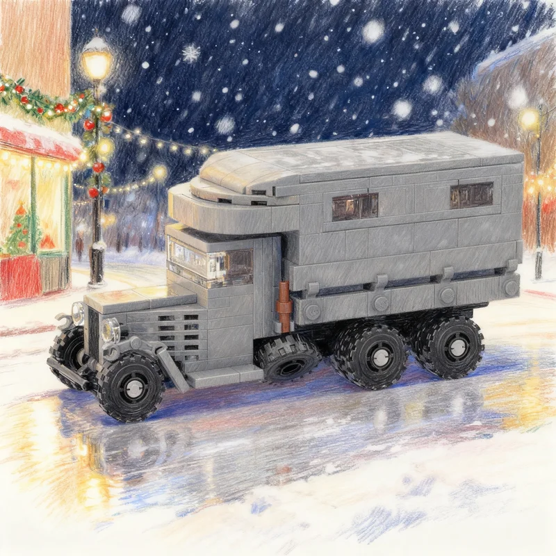 

298pcs MOC ZIS 6 Soviet Truck 1 Scale System Model Building Blocks Construction Christmas Gift Toys Idea Education Brick Kids