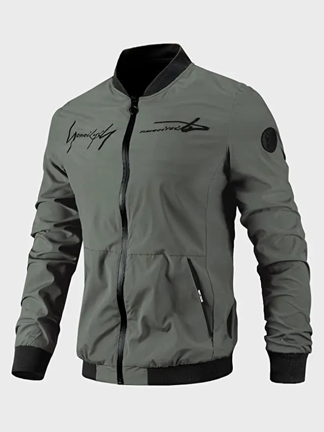 2024 Men's Letter Embroidered Casual Jacket Gifts Best Sellers  3D Pattern Fashion Mens Loose Retro Printed Top Jacket Wholesale