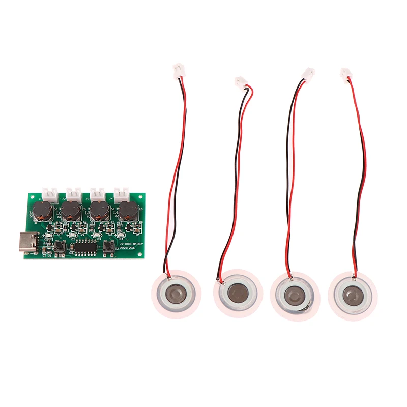 1Pc/1Set DC5V Type-C Mini Humidifier DIY Kits Mist Maker Driver Circuit Board 4 Fogger Atomization Film Sheet Oscillating Module image 5