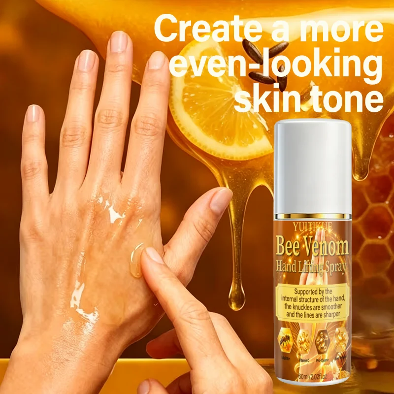 60ml Bee Venom Hand Care Spray Hydrating Firming Smooth Knuckles Fade Hand Wrinkles Portable All Day Hand Hydration Treatment