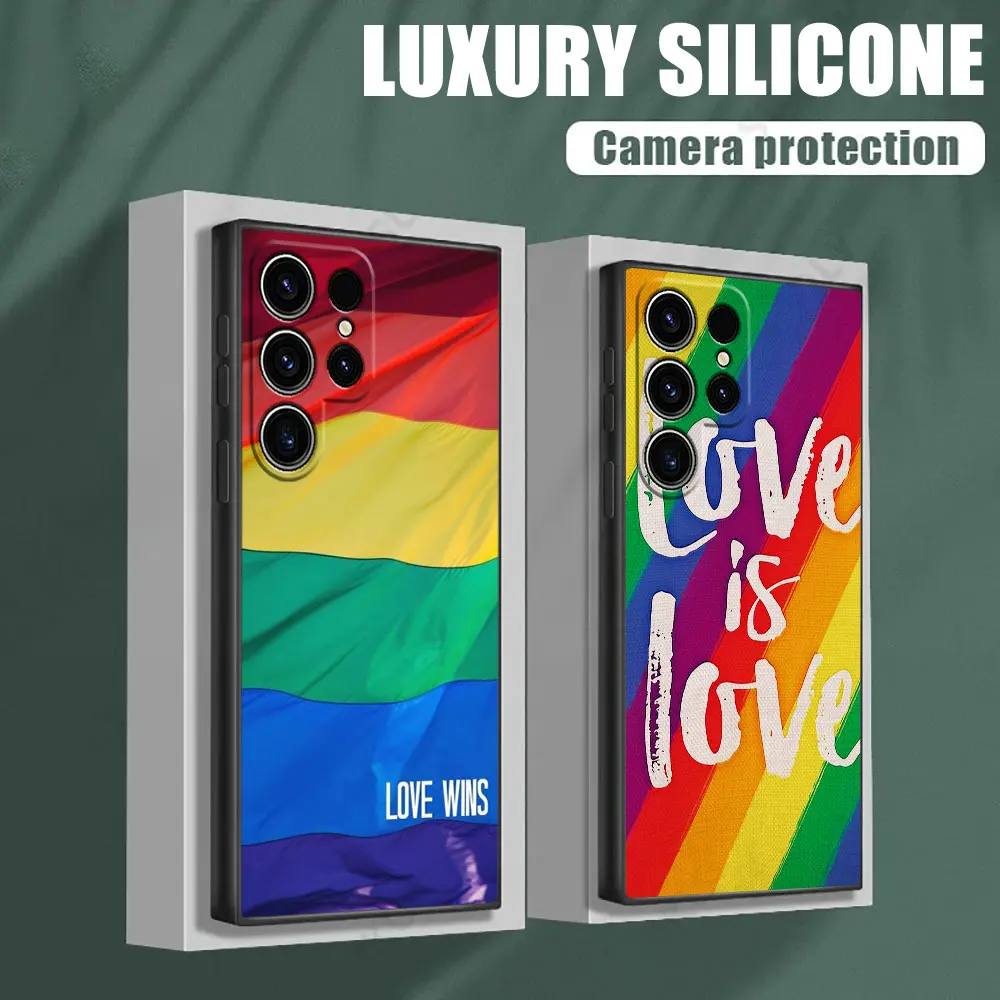 Gay Pride Flag Lesbians LGBT Case for Samsung Galaxy S26 S25 Ultra S24 S23 S22 Plus S21 5G S20 S21 FE S26 Ultra S25 Soft Funda