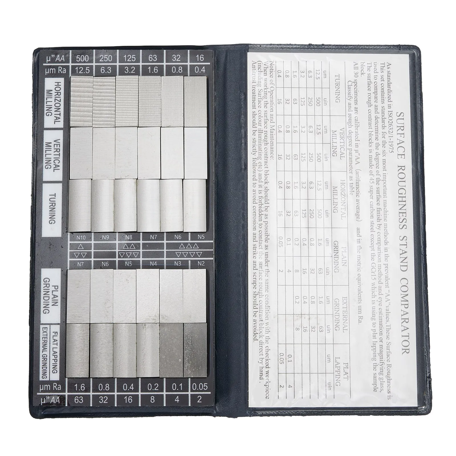 

111111111111111111111111111111111111111111Roughness Comparison Sample Block Ra0.05-12.5mm Roughness Sample Block