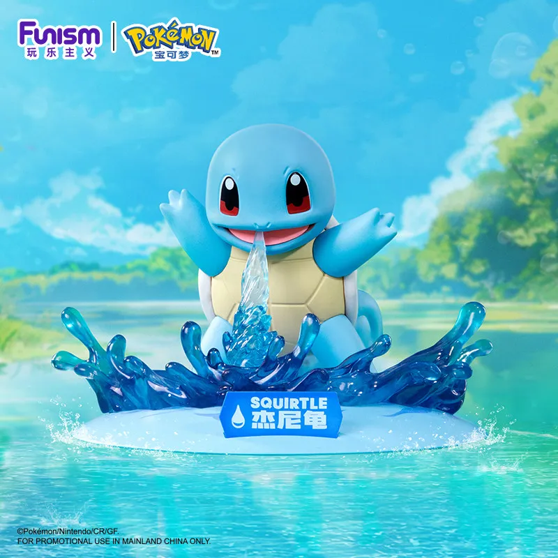 Oryginalne figurki Pokemon z serii Sparkling Moment: Squirtle, Charmander, Bulbasaur - zabawki, modele, prezent na urodziny dla dzieci.