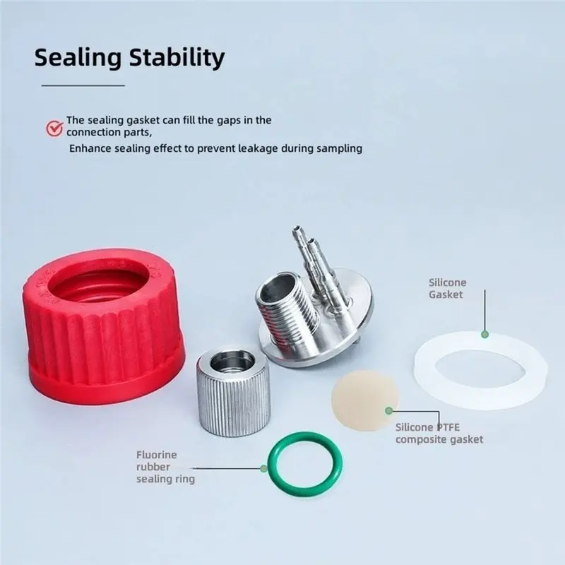 ABNL GL45 Bottle Cap PH Electrode GL45 Fermenter Refill Bottle Sampling Receiver Mouth Accessories