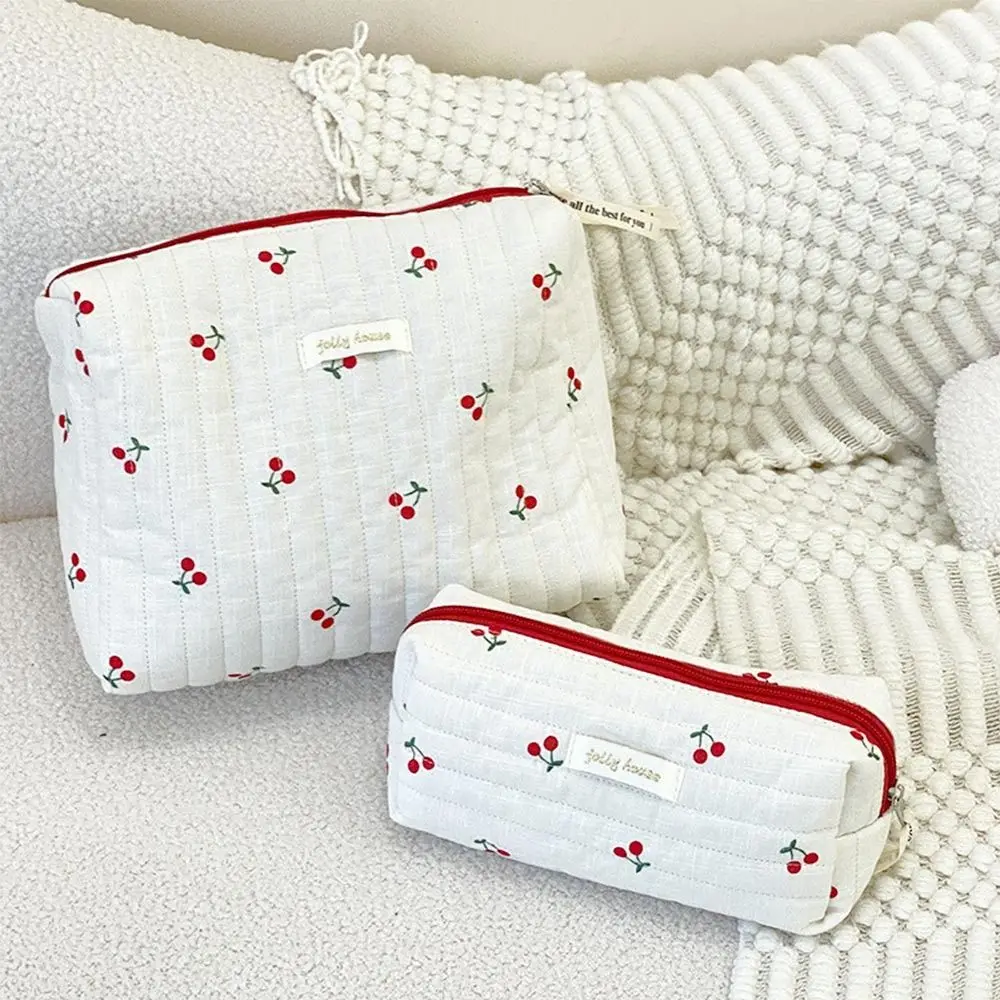 

Large Capacity Makeup Bag Fashion Portable Multifunctional Cosmetic Bag Travel Cherry Toiletry Bag Women Girls