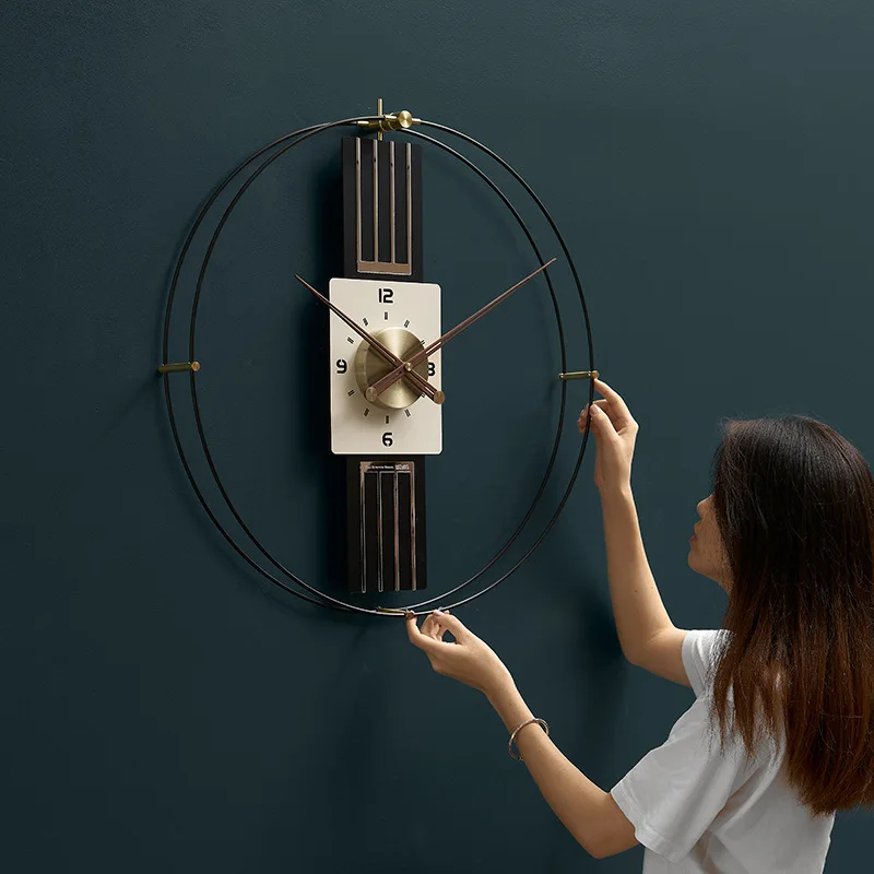 Premium Unique Vintage Wall Clock Design Noiseless Nordic Interior Cozy Wall Clock Luxury Corner Relogio De Parede Decoration