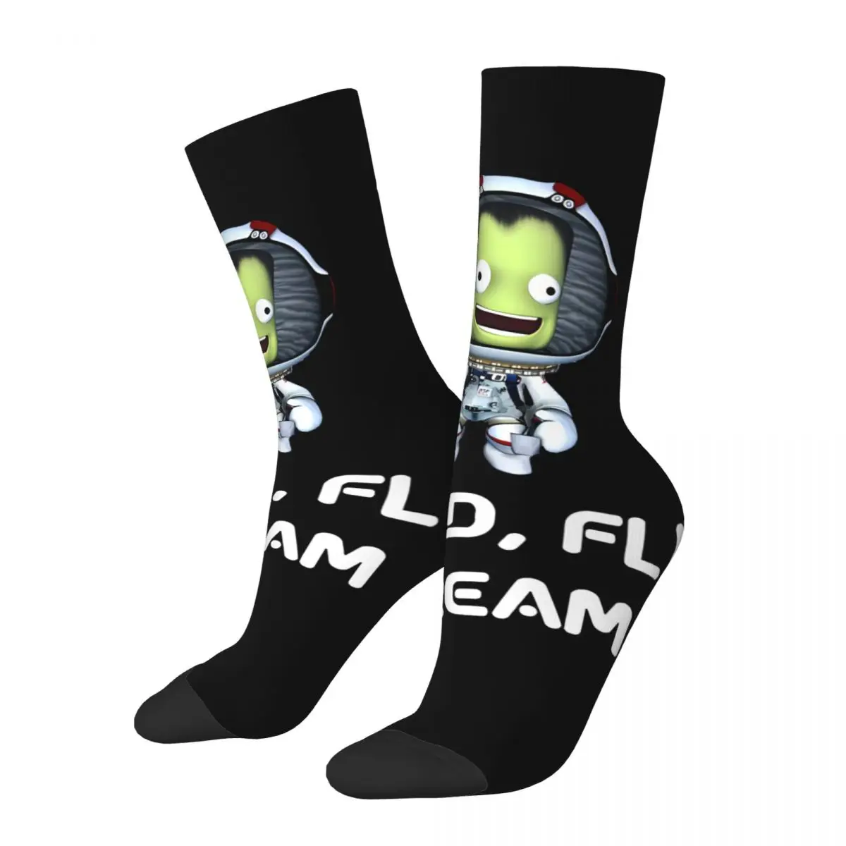 Hip Hop Vintage Build Fly Dream Crash Crazy Men's compression Socks Unisex Kerbal Space Program Game Harajuku Pattern Printed