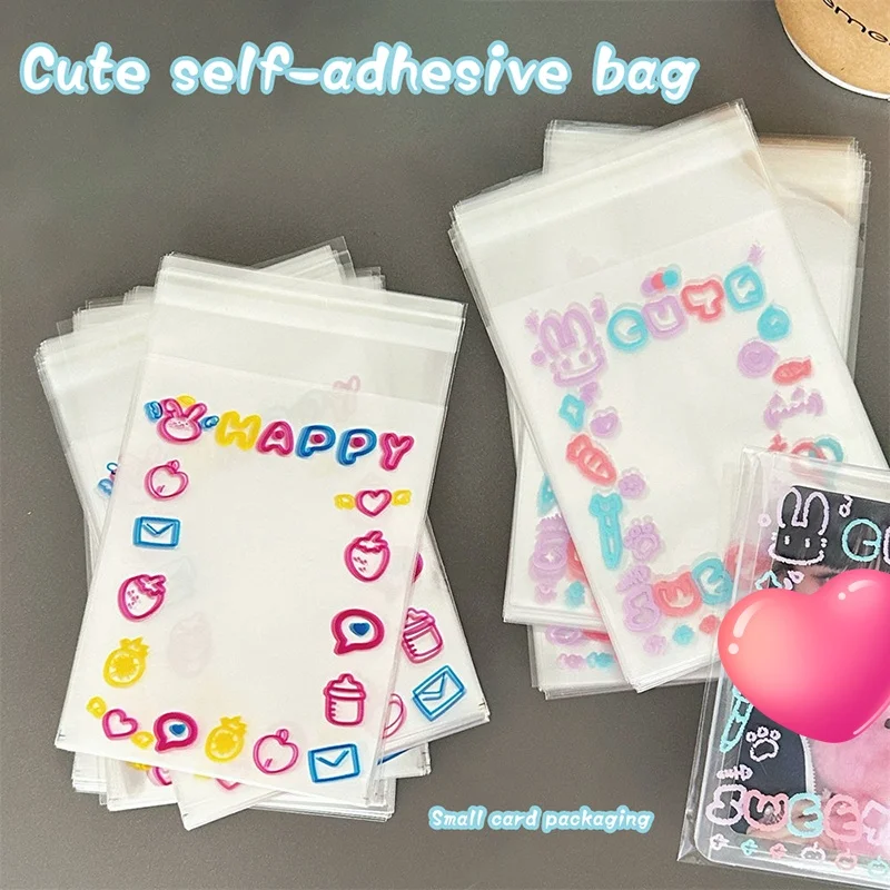 20/50/100Pcs Kawaii Transparent Sleeves Cute Photocard Sleeves Idol Photo  Protective Storage Bag Graffiti Self-adhesive Bag - AliExpress 15