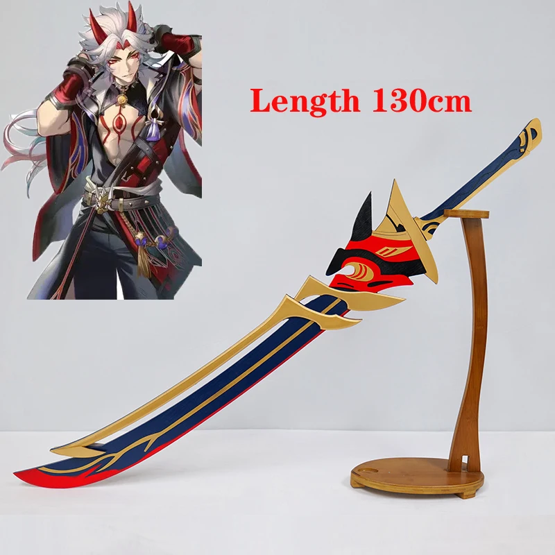 

Genshin Impact Arataki Itto Cosplay Weapon Props Model Redhorn Stonethresher Halloween Costumes Props Accessories Weapons