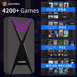 Launchbox System Gaming Hard Drive 2TB With 4200+ Games For PS4/Wii/PS3/PS2/GameCube/N64/Wiiu/Sega Saturn Game HDD For PC/Laptop