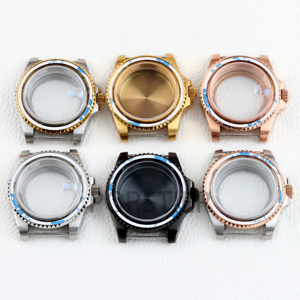 

40mm NH35 Watch Case No Bezel Sapphire Glass for Seiko NH34 NH35 NH36 NH38 Movement Solid 316L Stainless Steel Waterproof Case