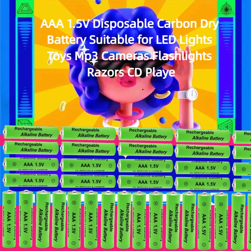 

AAA Rechargeable Battery 1.5V Batteries 3000mAh Alkaline Battery for Remote Control Mouse Computers Toy Clocks
