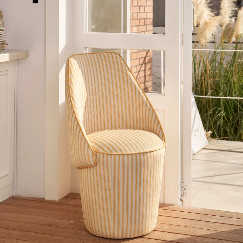 Sofa Chair Single Chair Bedroom Makeup  Yellow Dressing Dining Single Sofa
