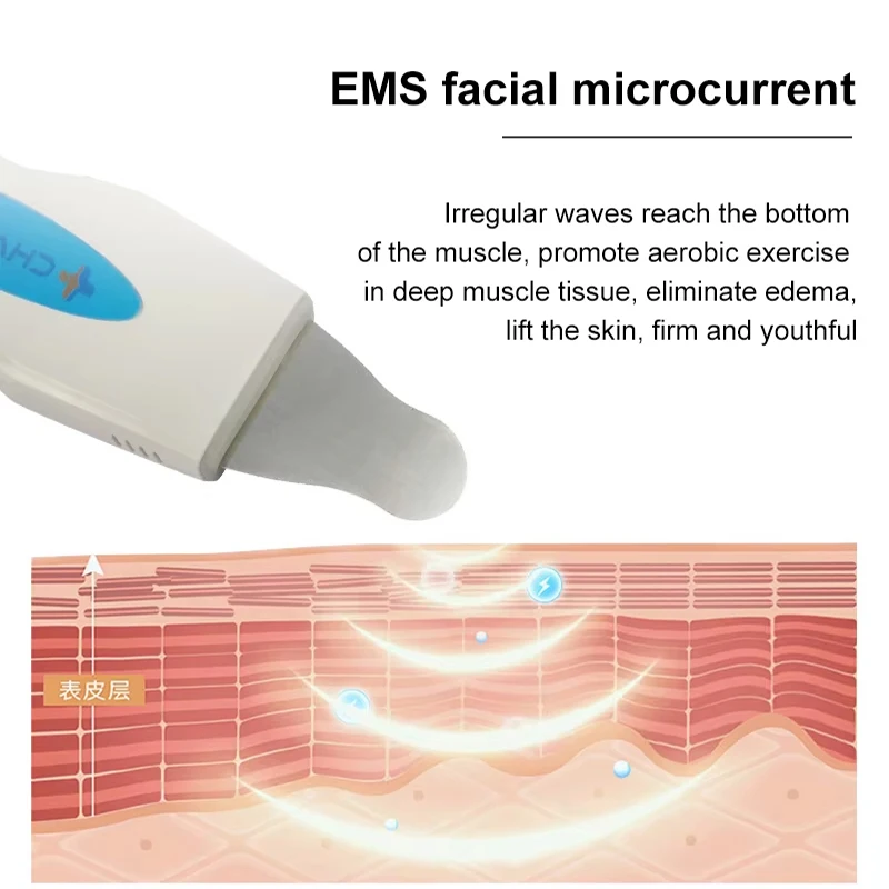 Professionale 2in1 Macchina per la pulizia profonda del viso Ringiovanimento della pelle Apparecchiatura portatile per la bellezza esfoliante dei pori ad ultrasuoni Punti neri