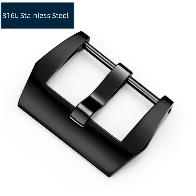 18mm 20mm 22mm 316L Stainless Steel High Quality Double-Side Drawing Screw Watch Buckle Suitable for Panerai Watch Strap