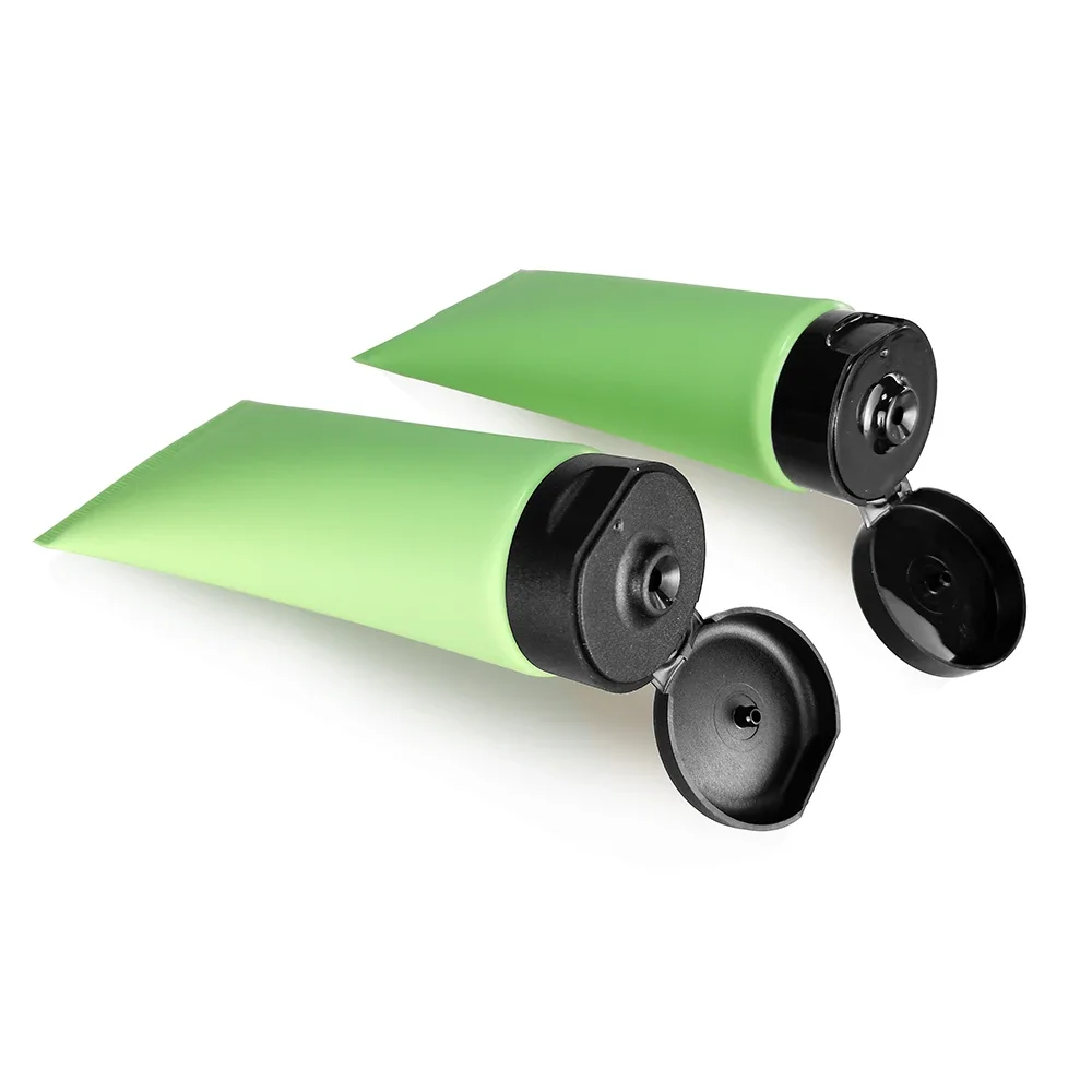 100g 100ml verde fosco squeeze garrafa creme de cuidados com a pele fundação loção corporal recarregável tubo macio recipiente cosmético vazio