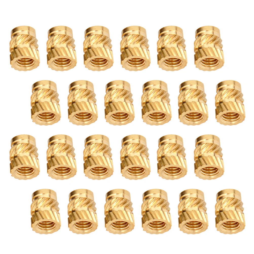 

100 Pcs Heat Resistant Insert Nut Thread Threaded Copper Knurled Embedment Inserts