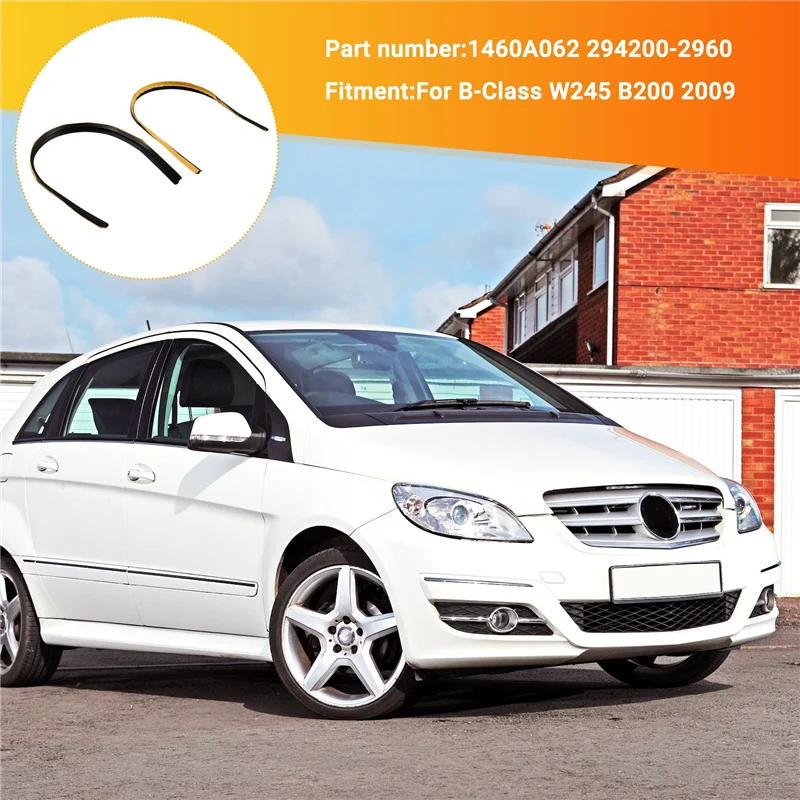 BAAJ-Car Reversing Mirror Side Triangle Plate Rubber Strip For Mercedes Benz B-Class W245 B200 1696903987 1696904087