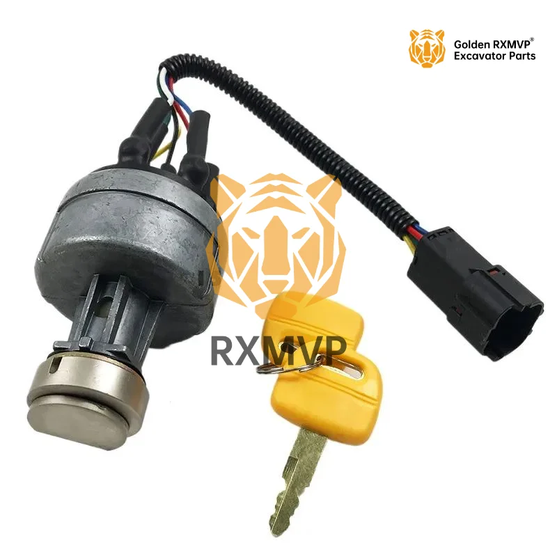 For Excavator Hyundai R55 60 150 215 225 305 335-7-9Start ignition switch electric door lock head Excavator Parts