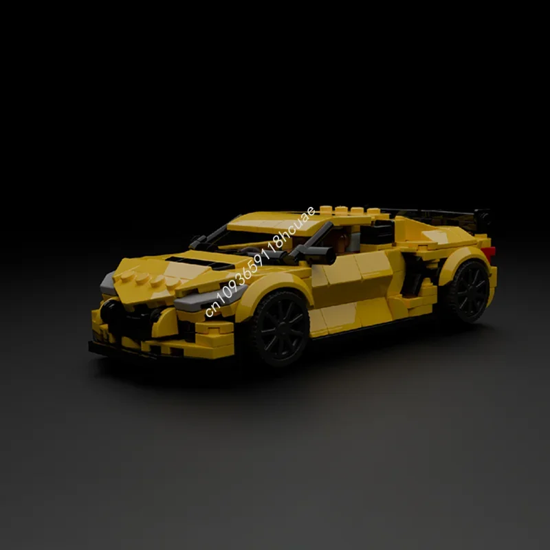 432 قطعة MOC شيفروليه كورفيت سيتي أبطال السوبر نموذج اللبنات تجميع اللعب فكرة التعليم هدية الكريسماس الطوب