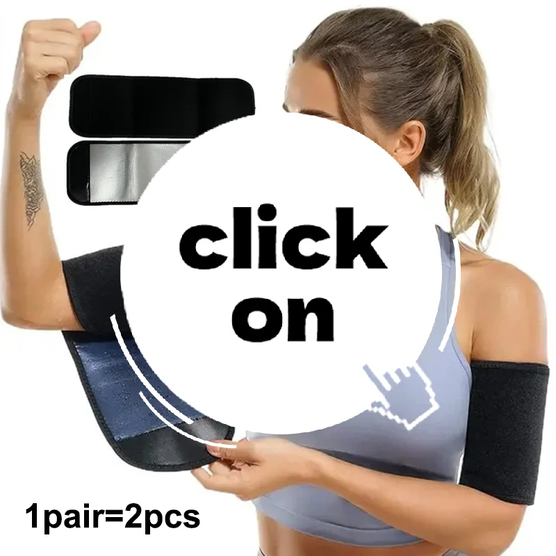 1 زوج قادين الذراع ساونا التفاف النساء الأسلحة عرق الساخن النيوبرين العصابات تجريب التخسيس الدهون الموقد المتقلب حزام مشد