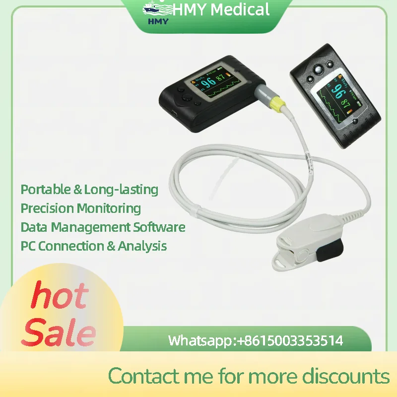

CMS60C Monitor SPO2 de oxígeno en sangre para dedo TFT LCD + oxímetro de pulso OLED SW batería recargable, sensor spo2 para adul