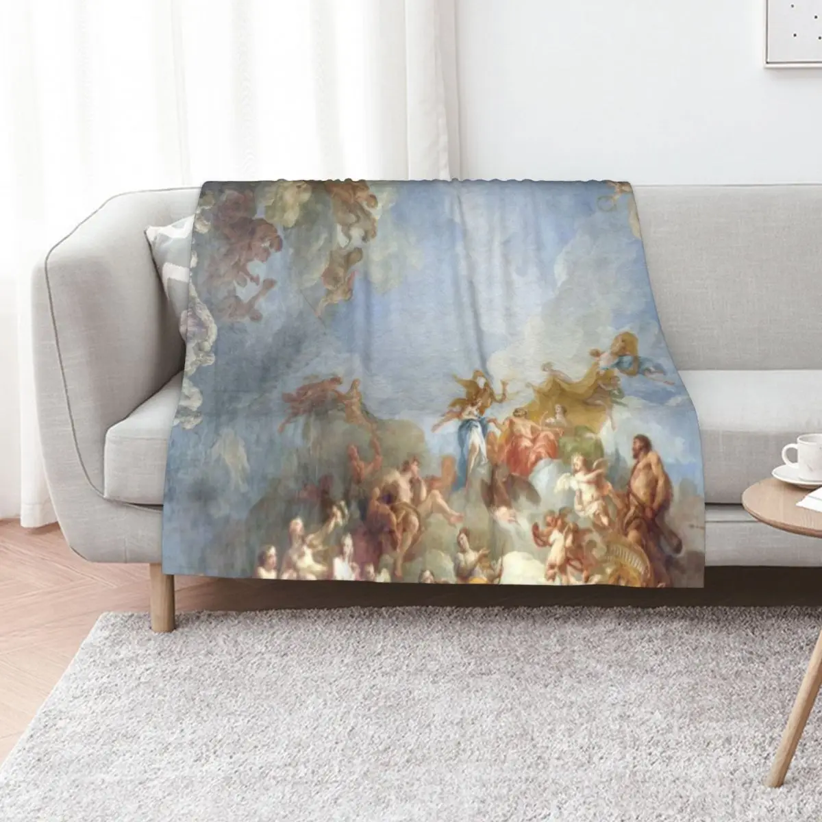 Ceiling at Versaille Renaissance Painting Throw Blanket sofa bed For Sofa Thin halloween Stuffeds Decorative Sofa Blankets