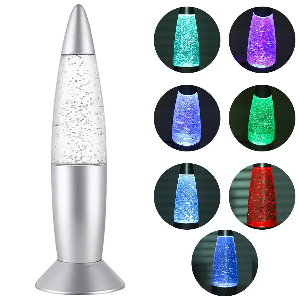 LED Rocket Lamp USB Color Changing Night Light RGB Mood Desk Lamp Decorative Table Light For Bedroom Gaming Decor