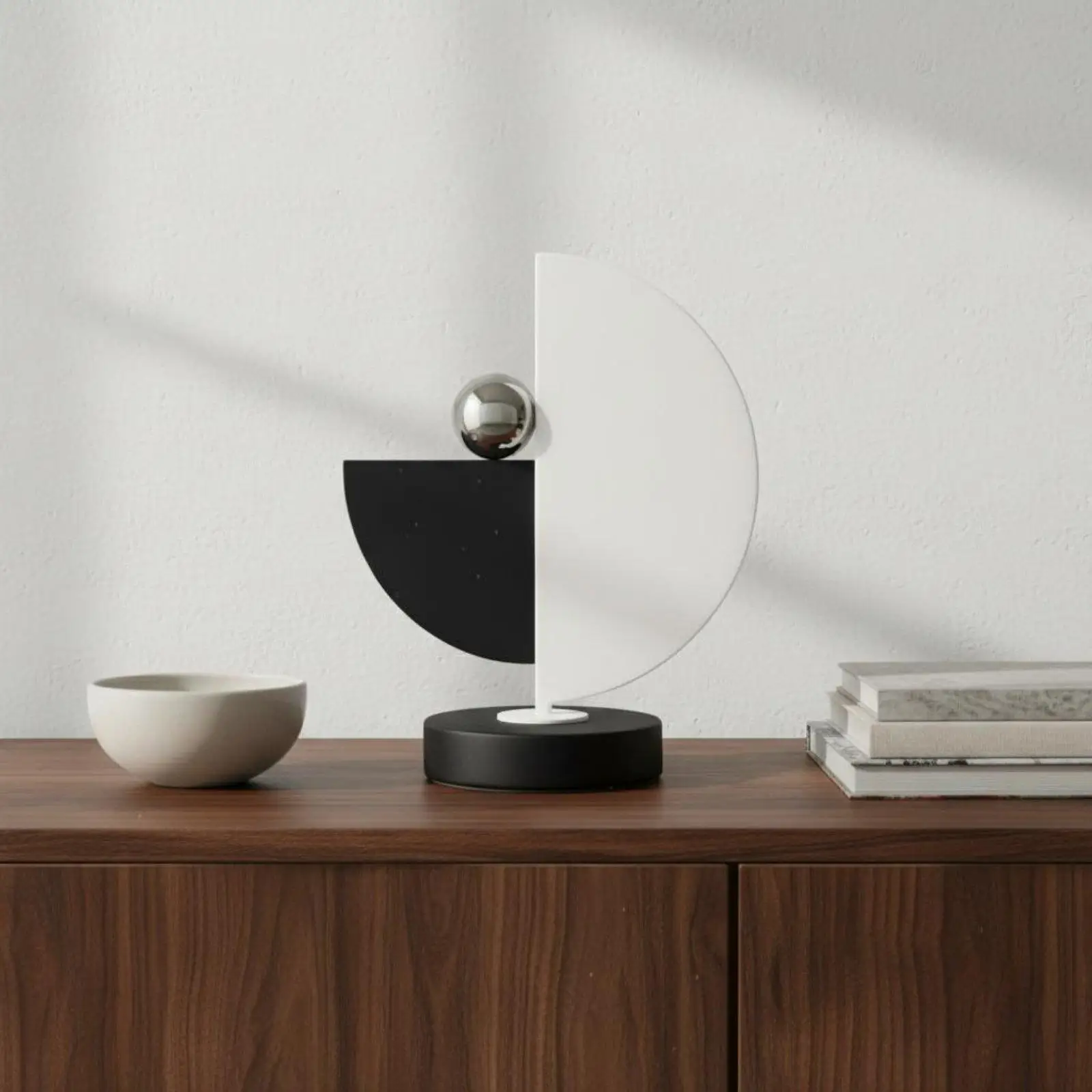 Geometric Display Piece Unique Metal Sculpture Decorative Art Centerpiece for Minimalist Home Decoration