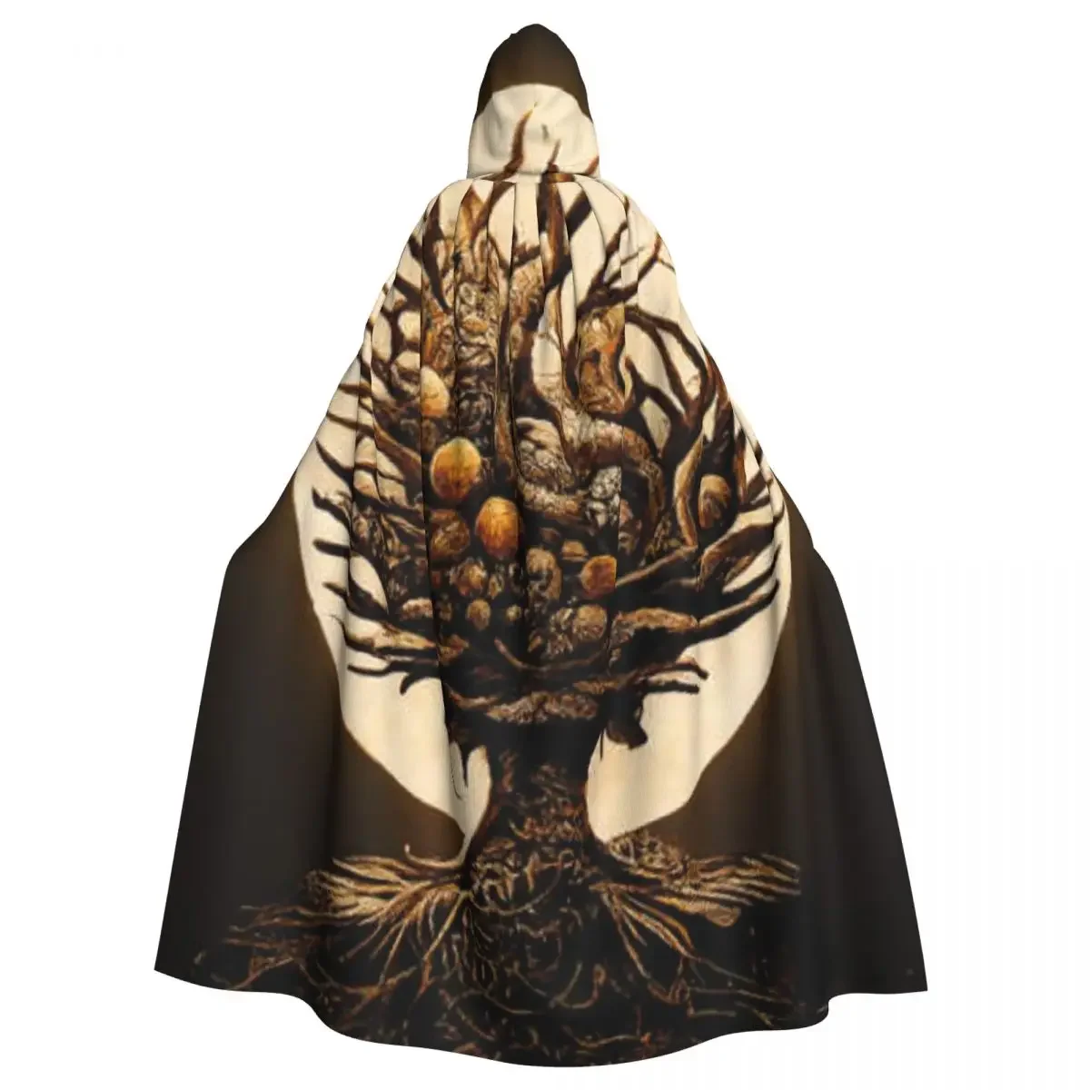 

Long Cape Cloak Yggdrasil Tree Hooded Cloak Coat Autumn Hoodies