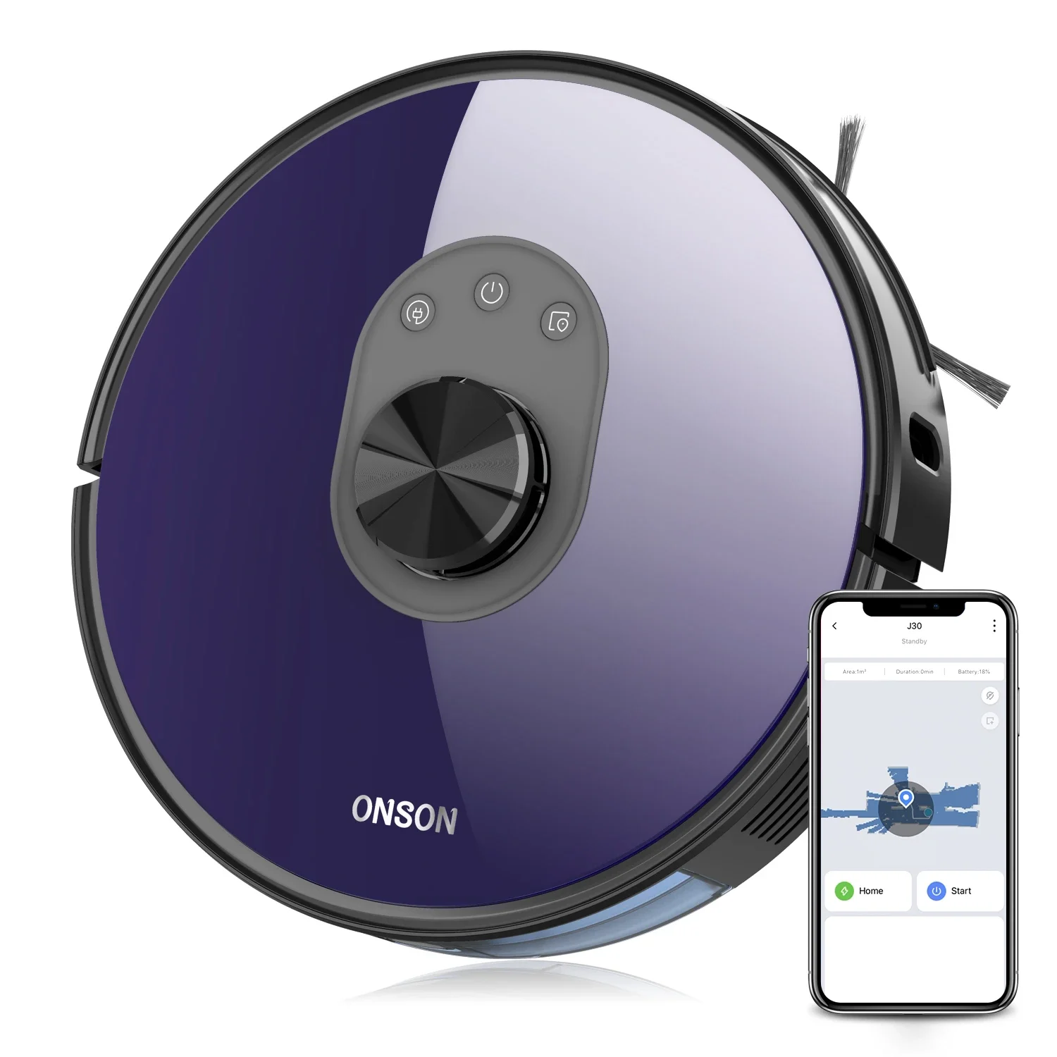 ONSON J30 Smart Home Navigation 2700Pa Robot Vacuum Cleaner with APP