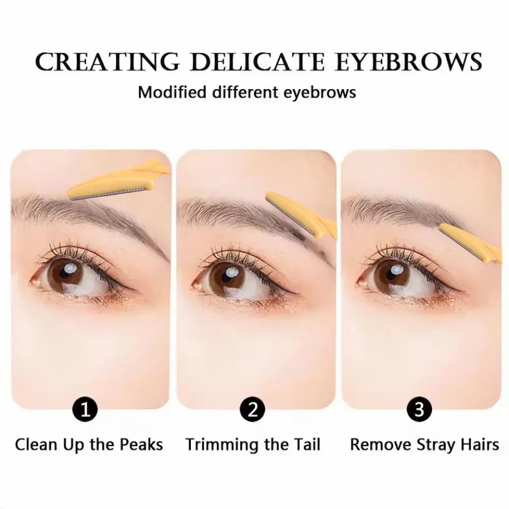 眉毛トリマーナイフポータブル顔かみそり脱毛眉毛脱毛脱毛カッターシェーバー刃メイクアップツール