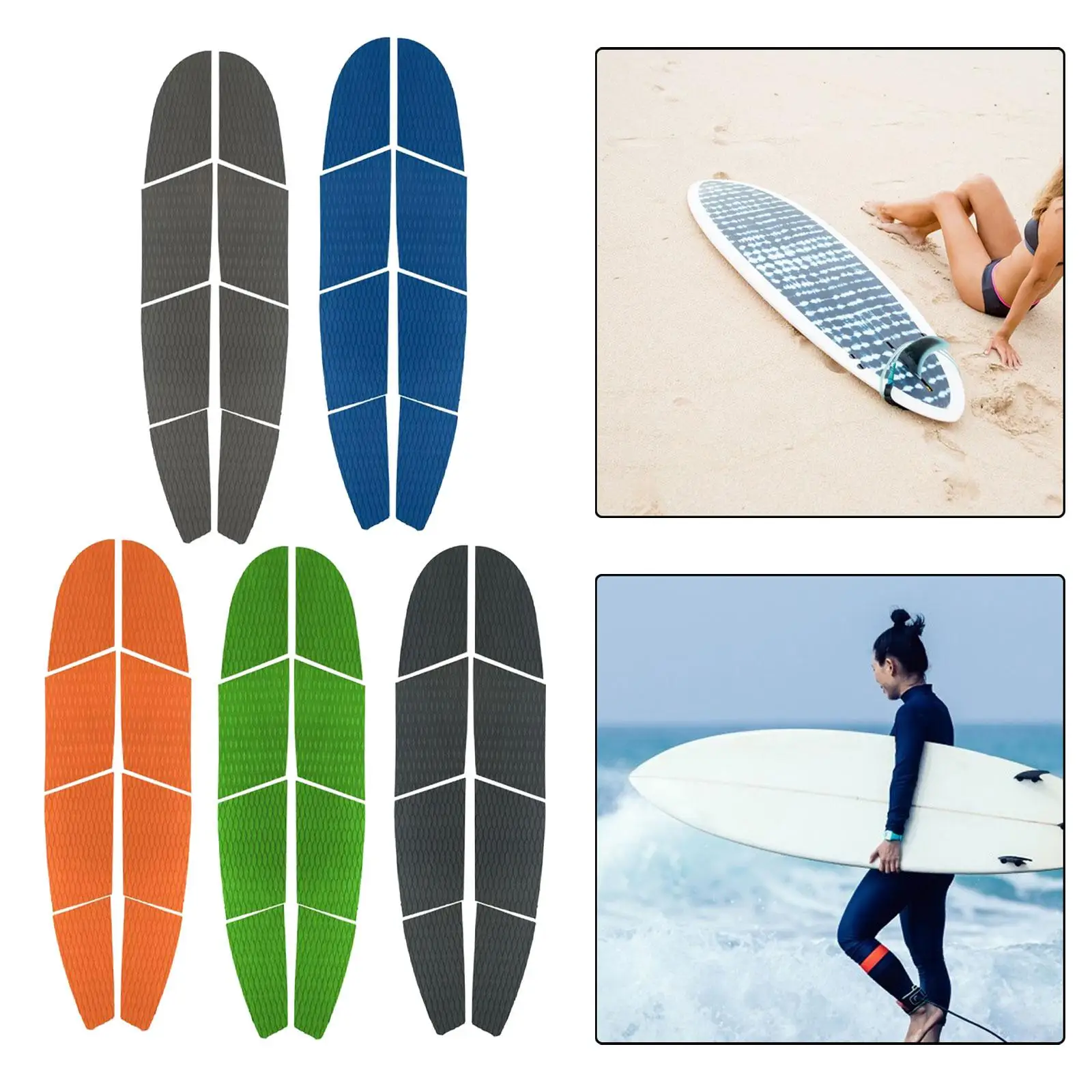 Bantalan traksi papan Surf, pegangan kuat papan Longboard 8 buah