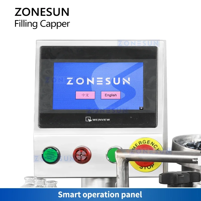 Zonesun Monoblock Filler Capper Automatic Bottle Filling and Stoppering Machine Vial Bottle Sealing Machine  ZS-AFX10