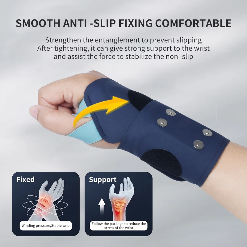 Cordless Wrist Massager with Heat, for Carpal Tunnel Pain Relief, 9 Vibration Modes Wrist Warmer