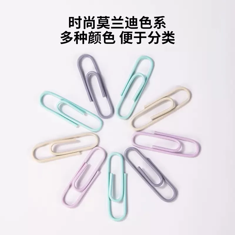160PCS Macaron Color 29mm Mini Bookmark Bookmark Metal Paper Clips Binder Clip Office Accessories