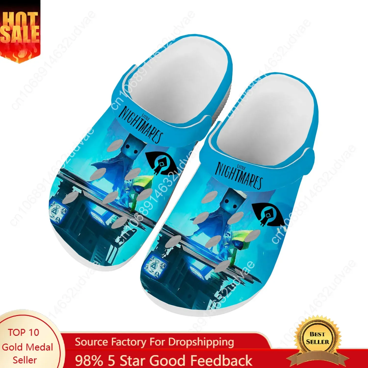 Little Nightmares Game Water Shoe Men Women Teenager High Quality Home Garden Clogs Custom Sandals Beach Breathable Hole Slipper