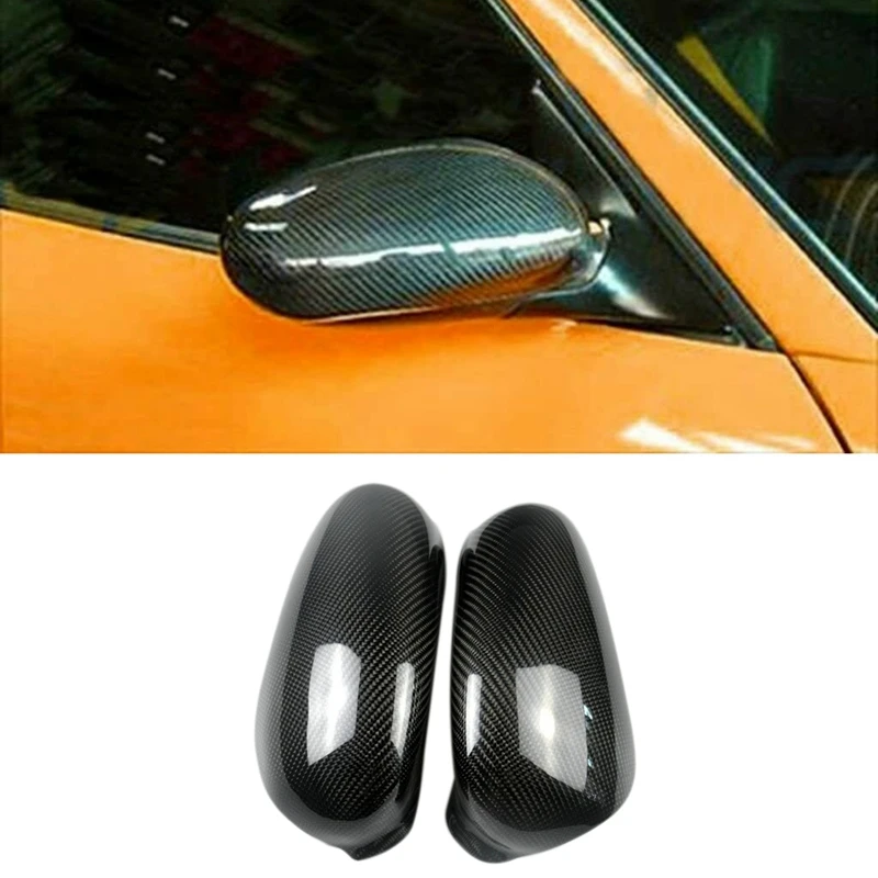 For Porsche Carrera Boxster Cayman 911 996 986 1997-2004 Carbon Fiber Side Rear View Mirror Cover Trim