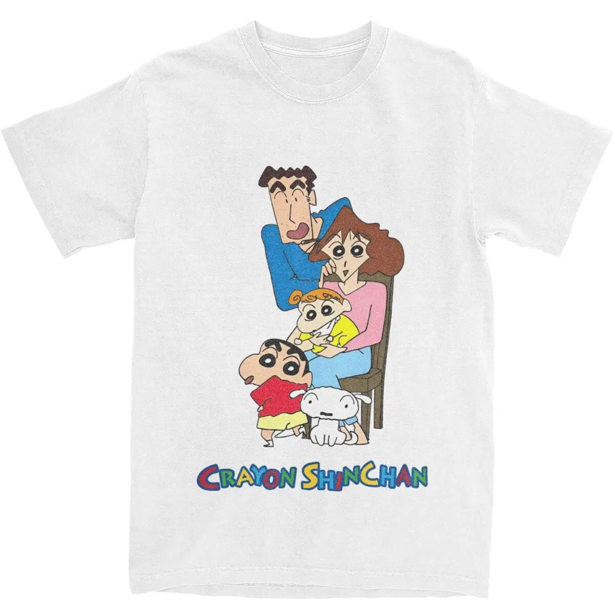 Crayon Shin Nohara Shinnosuke Cartoon T Shirts Trendy Summer Tee Shirt Street Style Casual 100 Cotton Clothing Plus Size 5XL