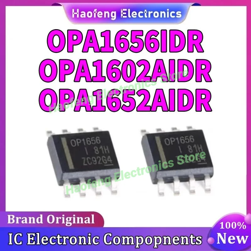 5PCS OPA1656IDR OP1656 OPA1652AIDR OP1652 OPA1602AIDR 01602A SOIC-8 SOP8 Brand new original chips ic