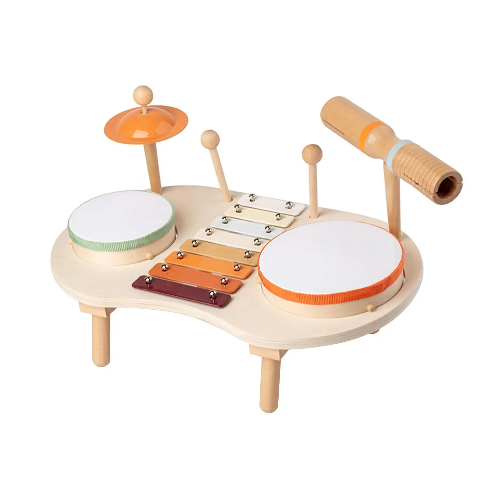 Baby Music Toy Multifunctional Motor Skill Preschool Music Kits Wooden Xylophone Musical Toy for Party Favor Boy Girl Children