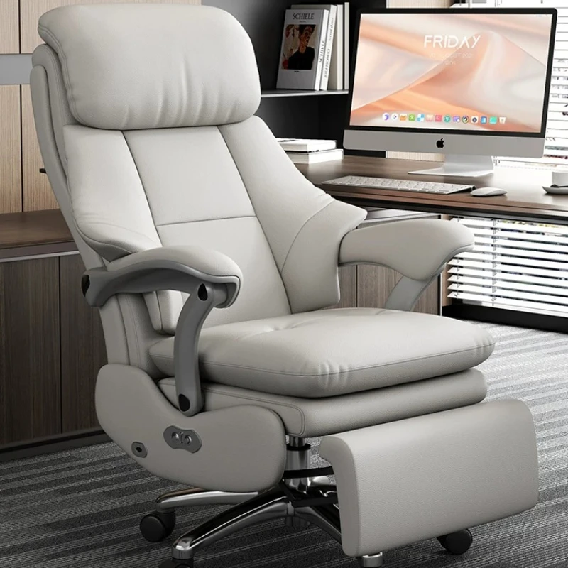 Leather Recliner Accent Office Chair Living Room Lazy Rolling Office Chair Luxury Gaming Sillas De Escritorio Salon Furniture