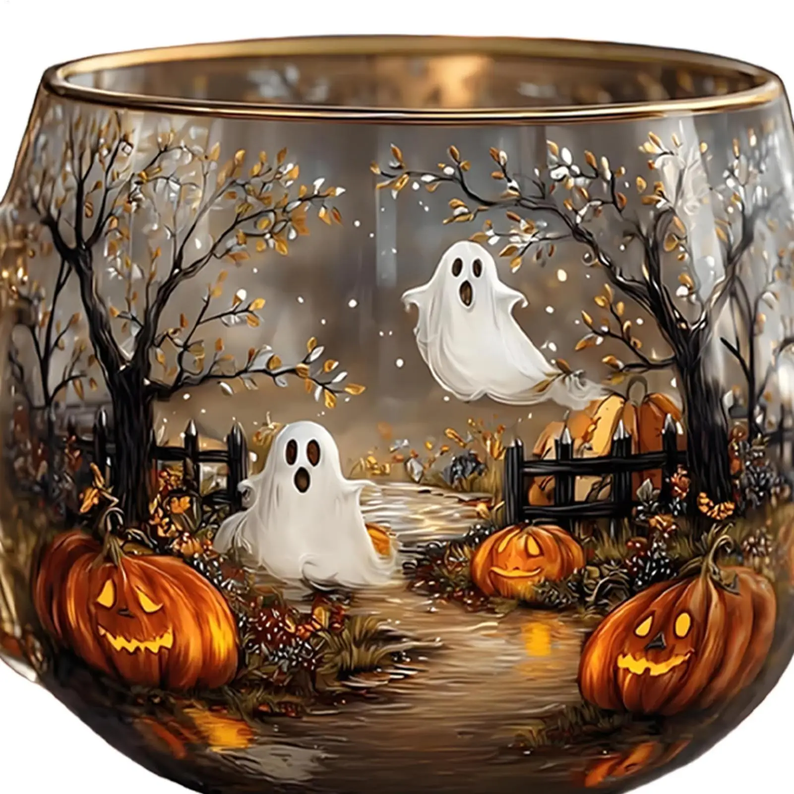 

350ML Halloween Cups Haunted Path Spooky Fall Pumpkin Ghost Cup Drink Drinkware Party Supplies For Home Kitchen Restaurant