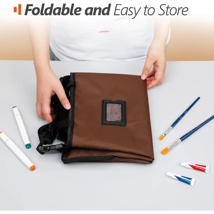 حقيبة محفظة فنية كبيرة الحجم مقاس 24 × 36 بوصة حقيبة تخزين كتف نايلون خفيفة الوزن مع مقبض وسحاب لرسم الملصقات